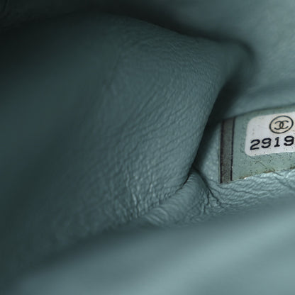 Chanel Tweed Quilted Medium Double Flap Blue White Pink Green 7 of 10