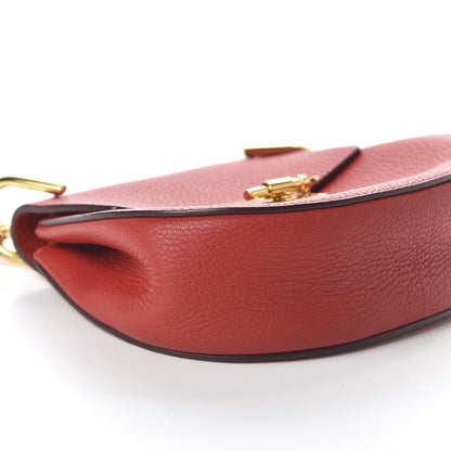 Chloe Grained Lambskin Mini Drew Shoulder Bag Plaid Red 6 of 9