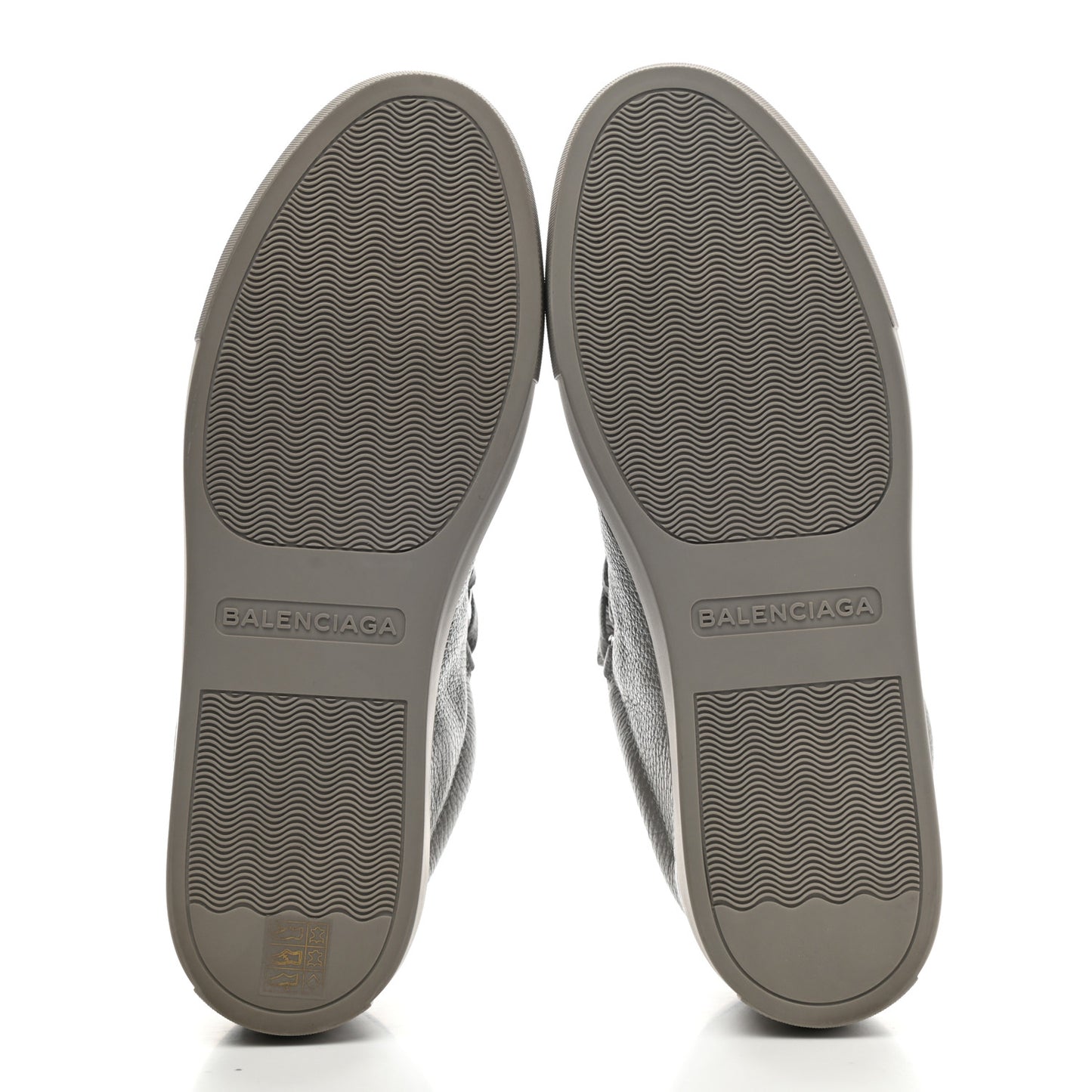 Grained Matte Calfskin Mens Low Top Sneakers 41 Gris Pyrite