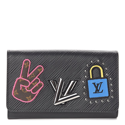 Louis Vuitton Epi LV Stories Twist Chain Wallet Black 1 of 7