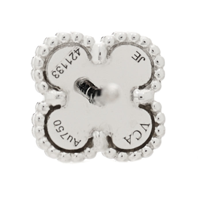 18K White Gold Mother of Pearl Sweet Alhambra Earrings