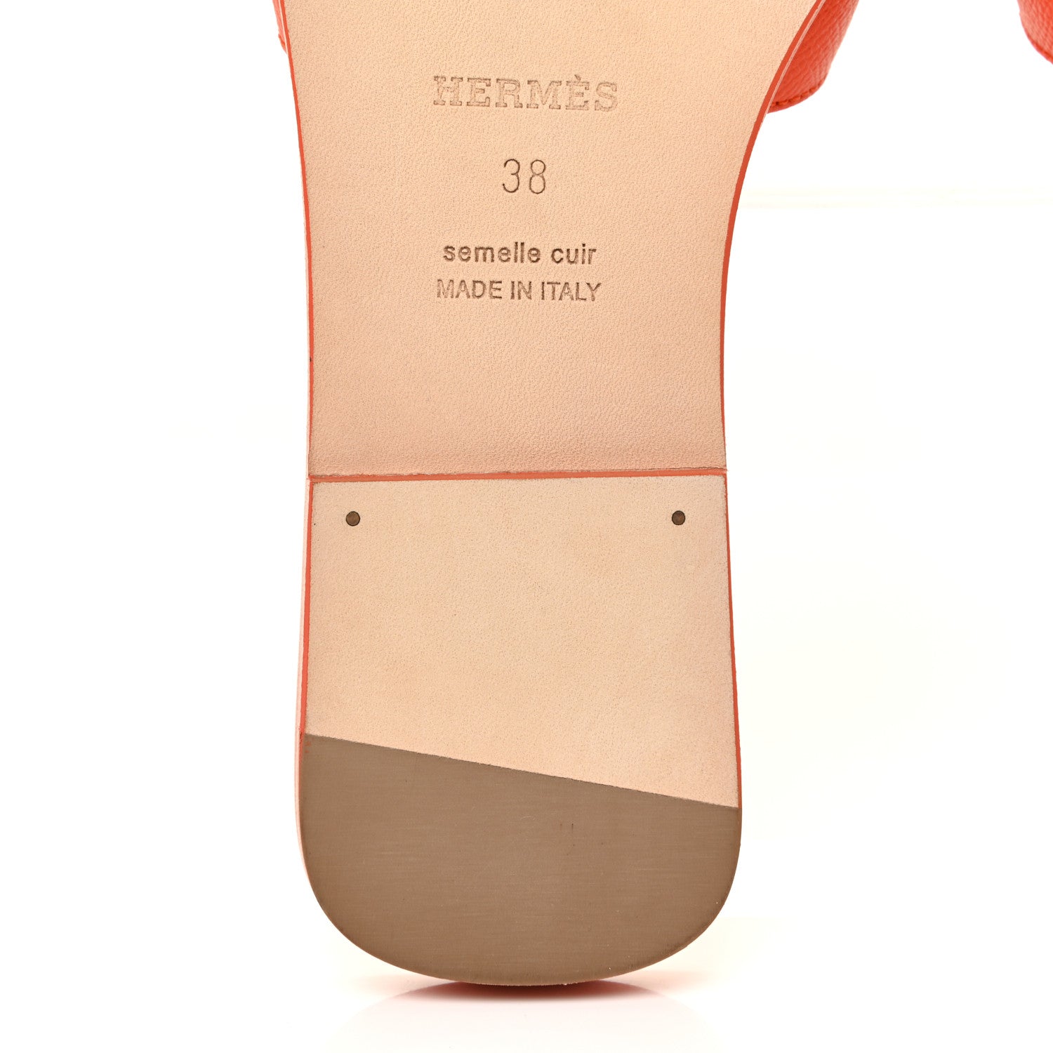 Hermes Epsom Oran Sandals 38 Orange Poppy 7 of 12