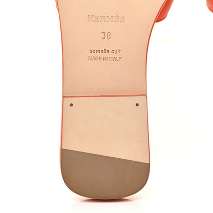 Hermes Epsom Oran Sandals 38 Orange Poppy 7 of 12