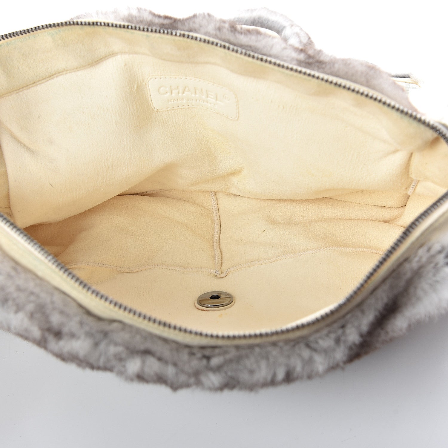 Chanel Rabbit Fur CC Medium Flap Bag Brown 4 of 9