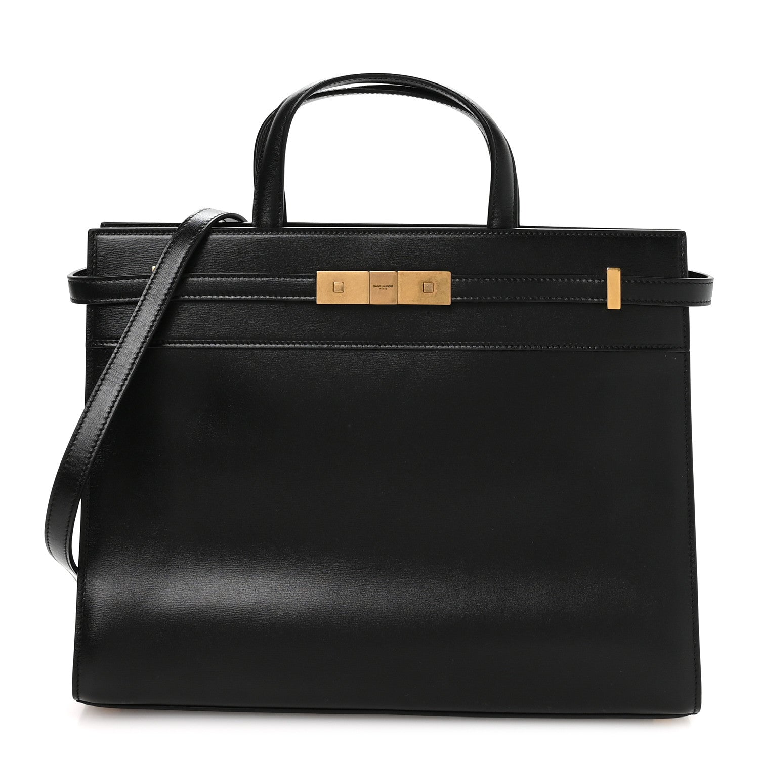 Saint Laurent Calfskin Small Manhattan Shopper Tote Black 1 of 10
