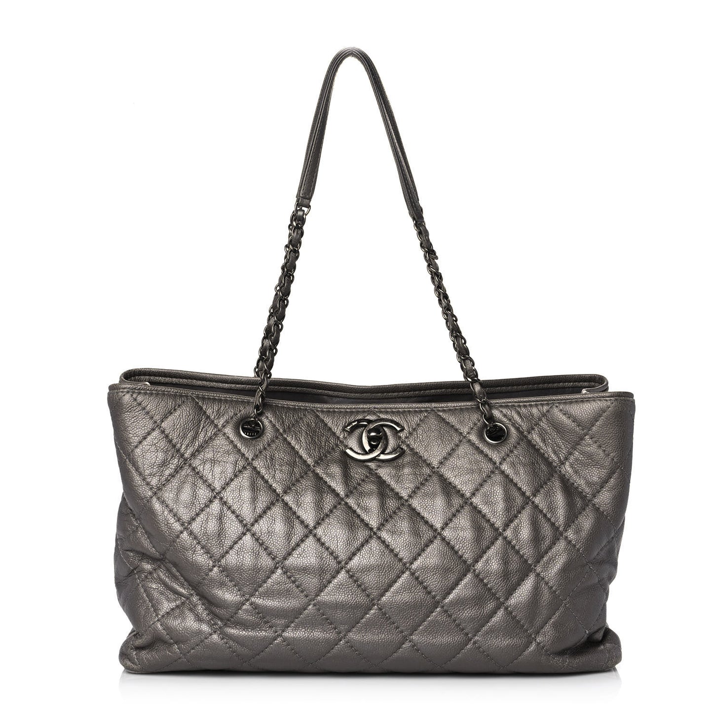 Metallic Caviar Large Be Caviar Tote Grey
