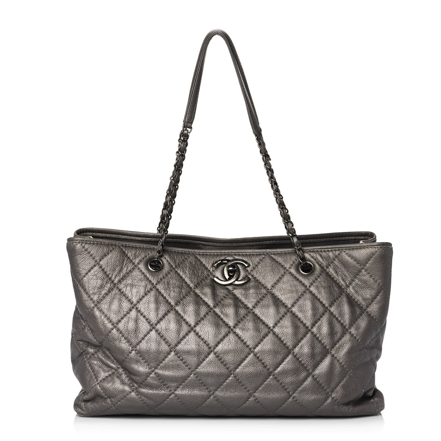 Chanel Metallic Caviar Large Be Caviar Tote Grey 1 of 9
