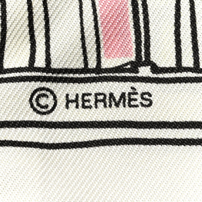 Hermes Silk Twilly Rayures d'Ete Jaune Bleu Orange 4 of 4