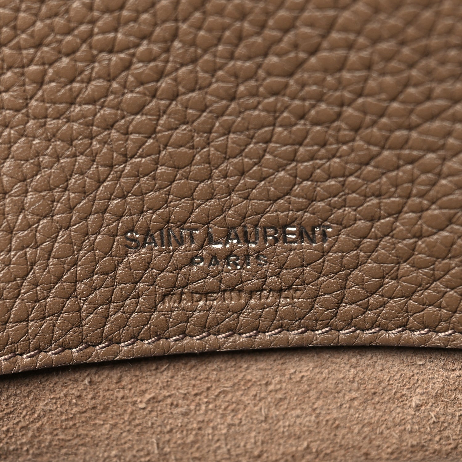 Saint Laurent Grained Calfskin Baby Sac De Jour Souple Taupe 6 of 12