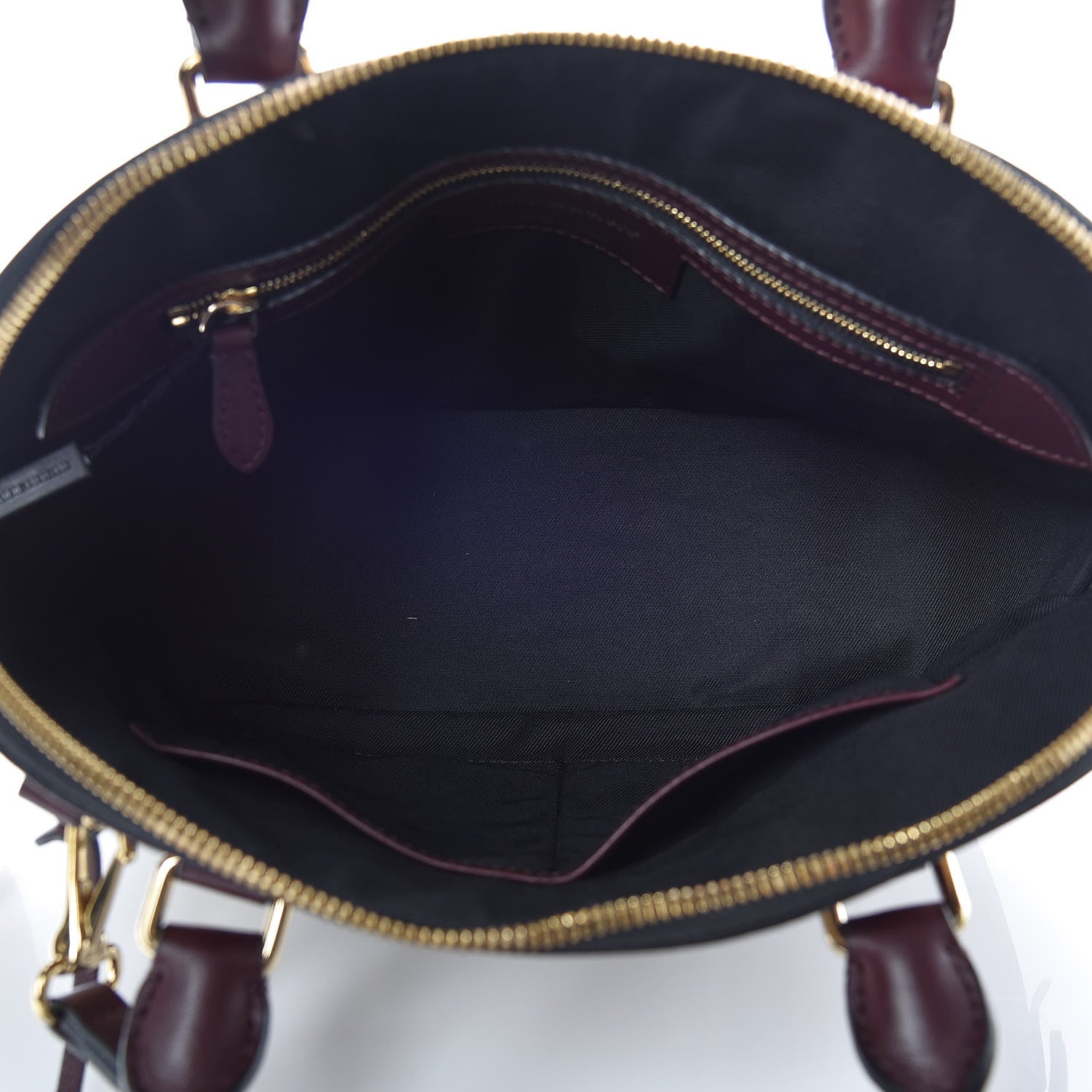 Burberry Horseferry Check Small Orchard Bowling Bag Honey Deep Claret 7 of 13