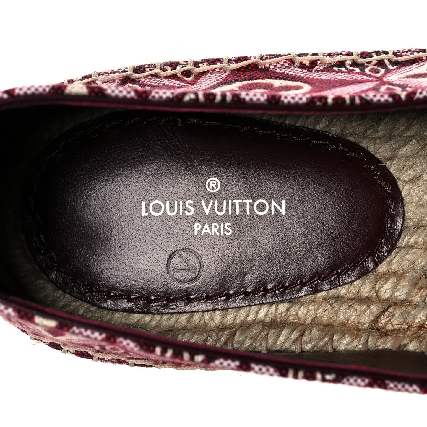Jacquard Since 1854 Starboard Espadrille Flats 38 Bordeaux