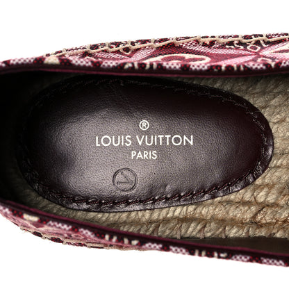 Louis Vuitton Jacquard Since 1854 Starboard Espadrille Flats 38 Bordeaux 7 of 9
