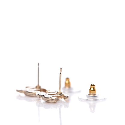 Chanel Crystal CC Earrings Gold Multicolor 3 of 5