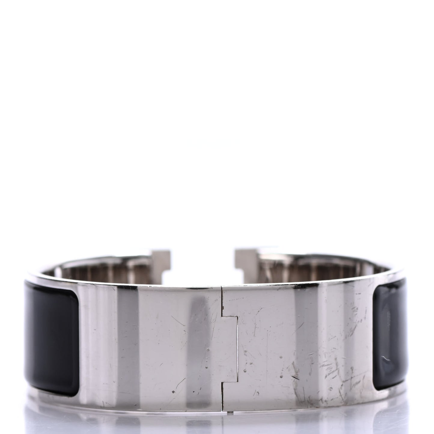 Enamel Wide Clic Clac H Bracelet GM Black
