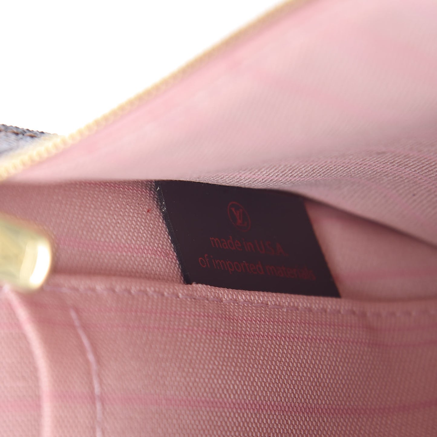 Damier Ebene Neverfull MM GM Pochette Rose Ballerine