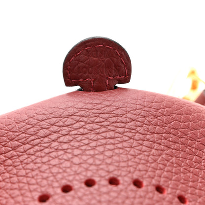 Hermes Taurillon Clemence Evelyne TPM Rouge H 7 of 11
