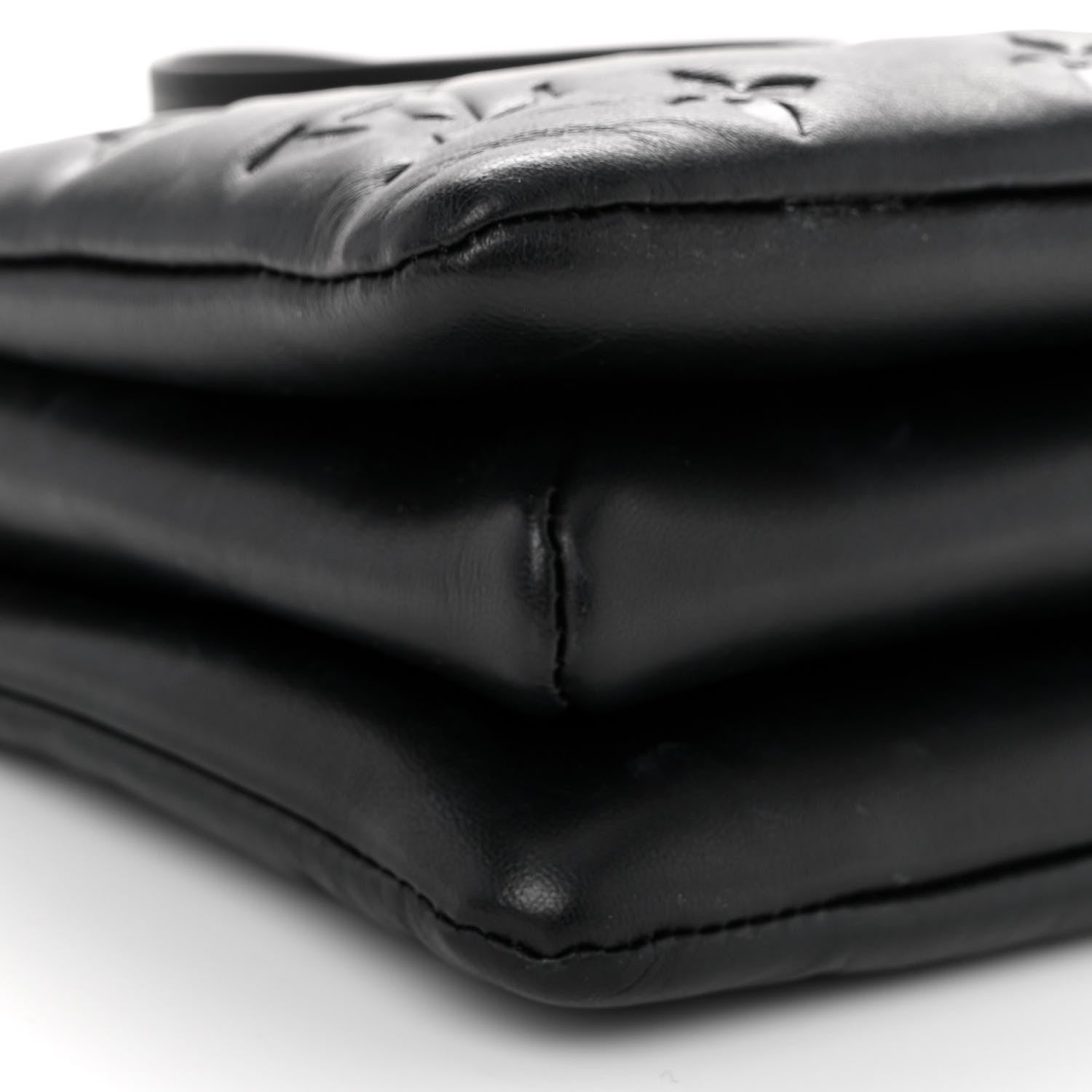 Louis Vuitton Lambskin Embossed Monogram Coussin BB Black 10 of 13