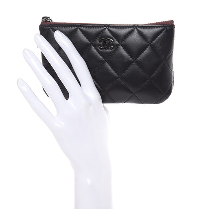 Chanel Lambskin Quilted Small Cosmetic Case Black 2 of 8