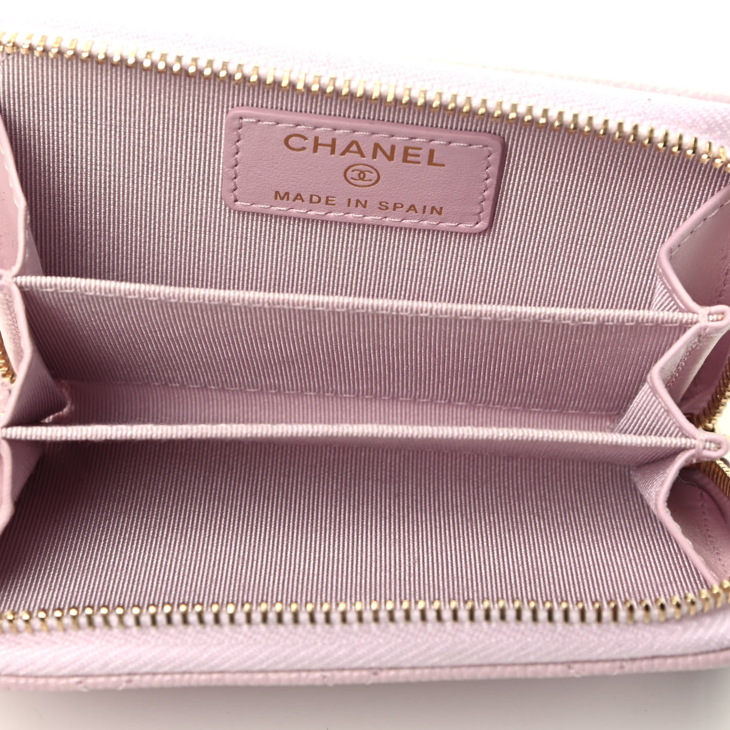 Chanel Caviar Quilted Zip Coin Purse Light Pink 3 of 4
