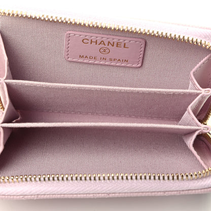 Chanel Caviar Quilted Zip Coin Purse Light Pink 3 of 4