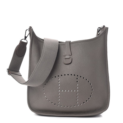 Hermes Taurillon Clemence Evelyne III PM Etain 1 of 9