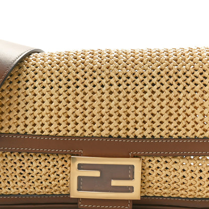 Fendi Macrame Crochet Baguette Natural Gianduia 8 of 10