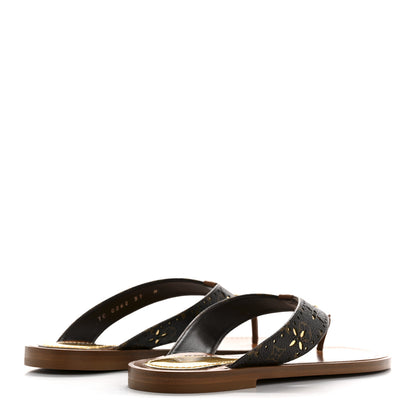 Louis Vuitton Monogram Sunny Flat Thong Sandals 37 Brown 5 of 9