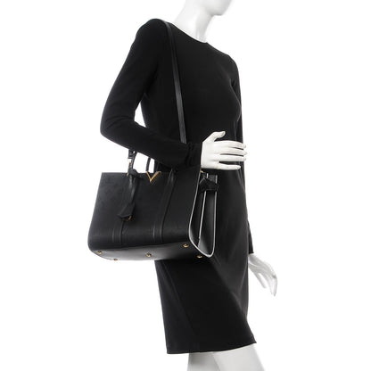 Louis Vuitton Monogram Cuir Plume Very Tote MM Black 2 of 10