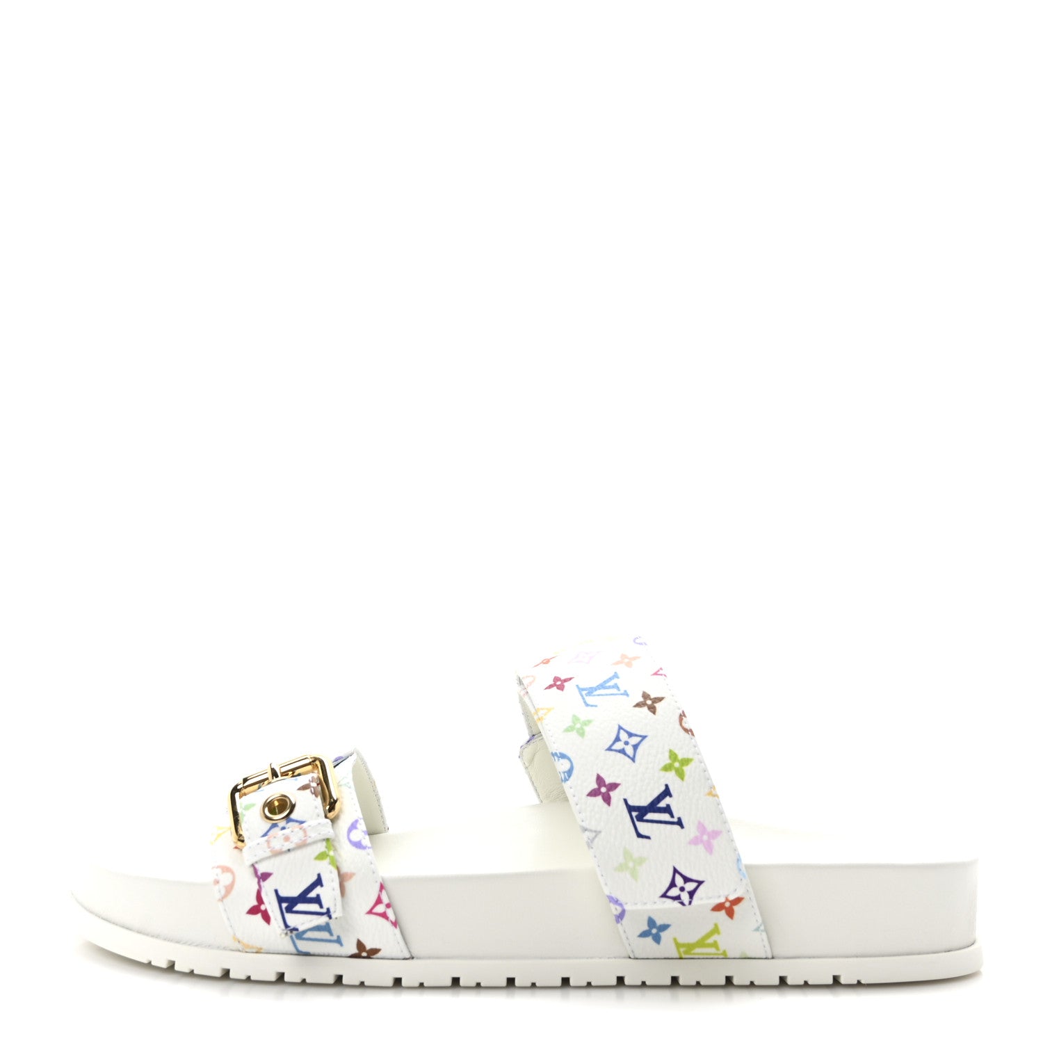 Louis Vuitton LV X TM Monogram Multicolor Bom Dia Comfort Mule Sandals 39.5 White 1 of 9