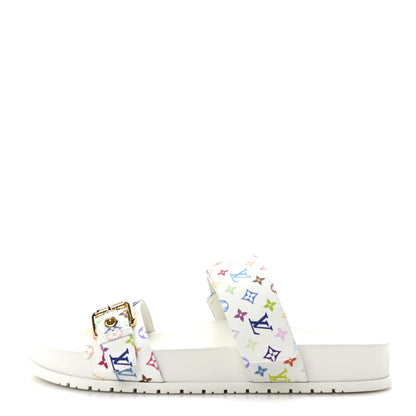 Louis Vuitton LV X TM Monogram Multicolor Bom Dia Comfort Mule Sandals 39.5 White 1 of 9