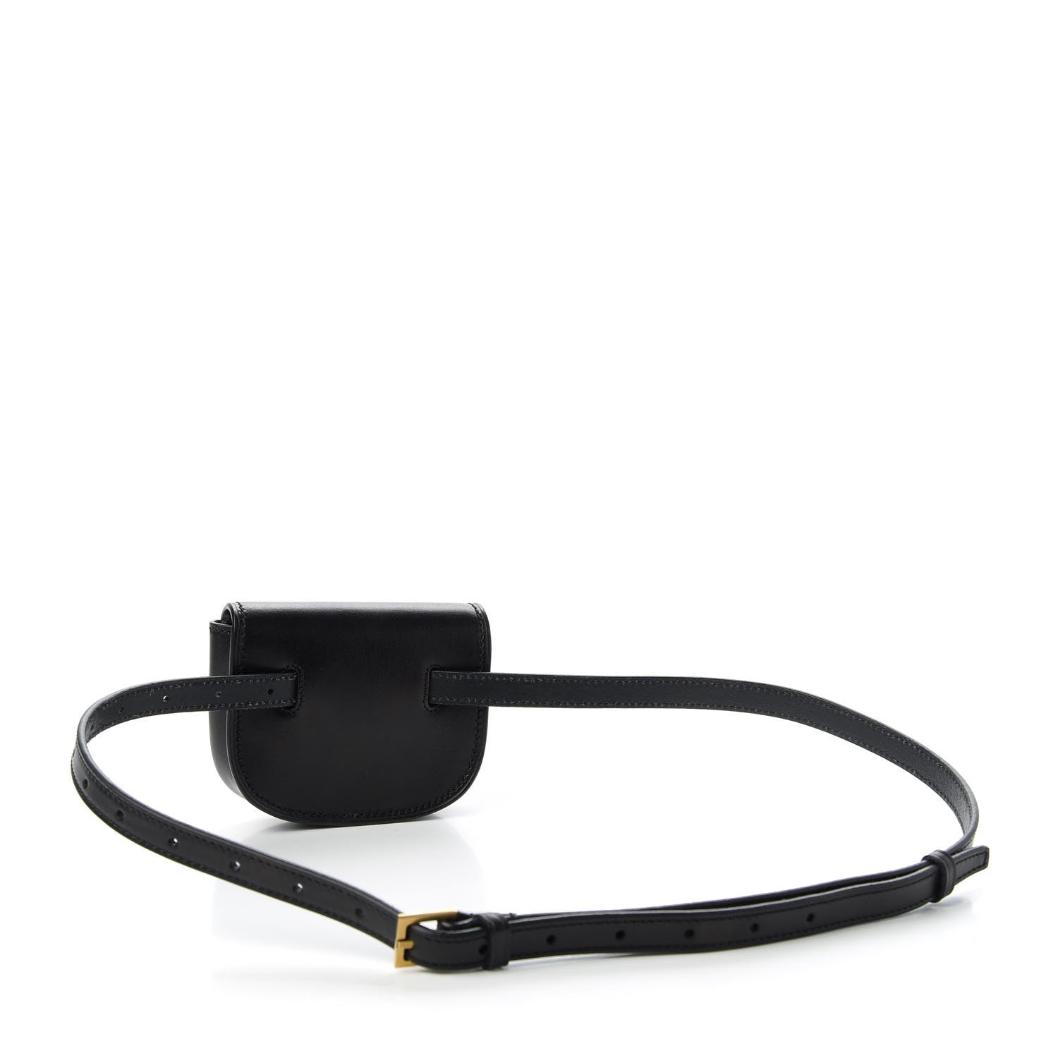Saint Laurent Smooth Calfskin Mini Classic Monogram Kaia Belt Black 3 of 11