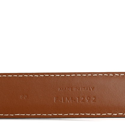 Celine Box Calfskin Small 18mm Triomphe Belt 80 32 Tan 5 of 8