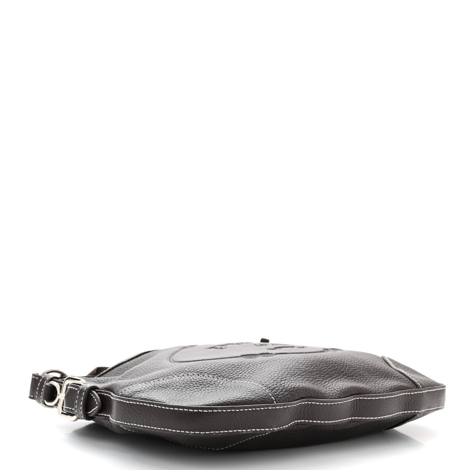 Prada Vitello Daino Embossed Logo Shoulder Bag Caffe 4 of 10