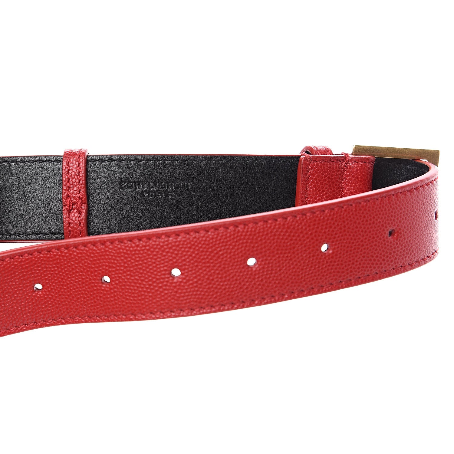 Saint Laurent Grain De Poudre Monogram Belt Bag Rouge Eros 6 of 9