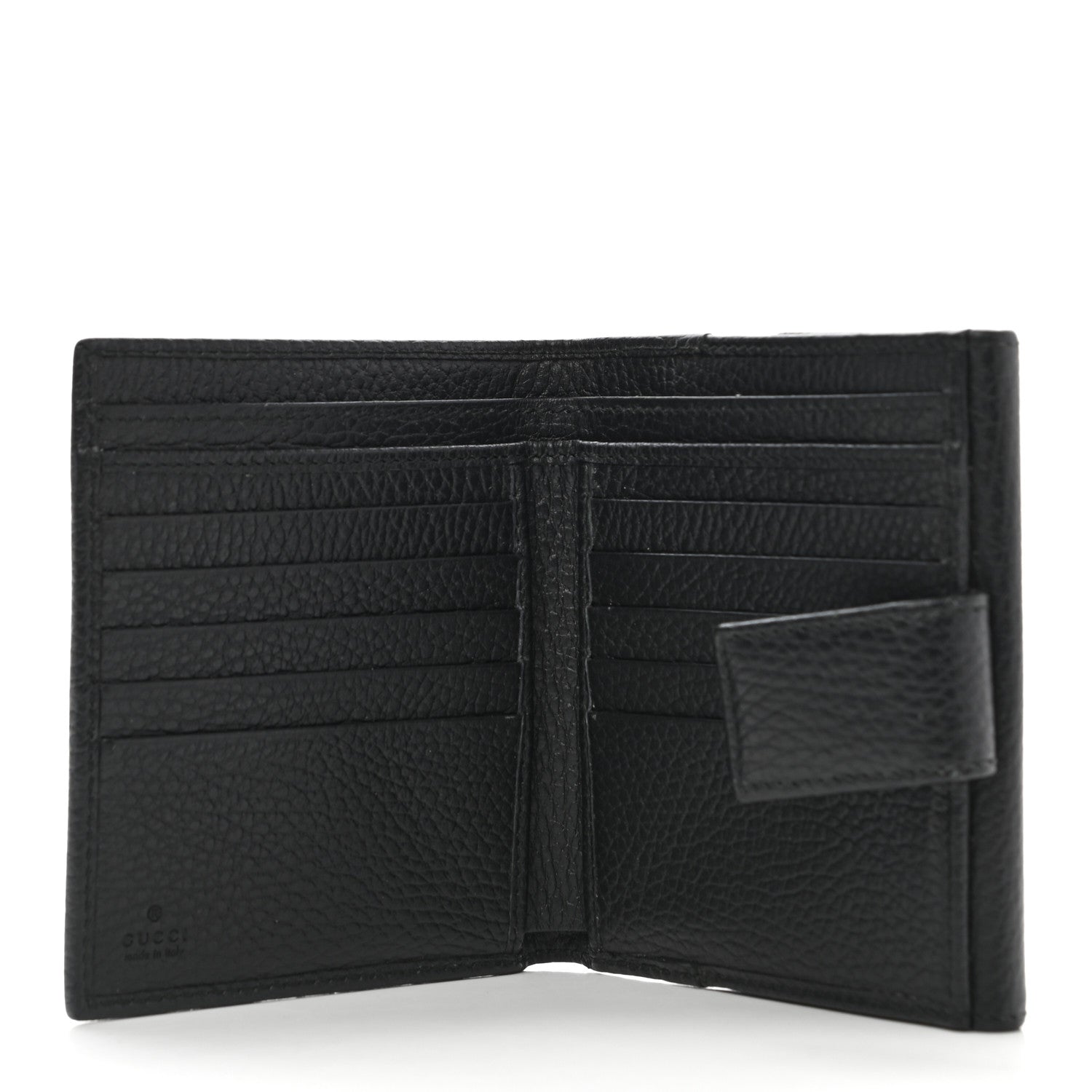 Gucci Dollar Calfskin Double G French Flap Wallet Black 5 of 8