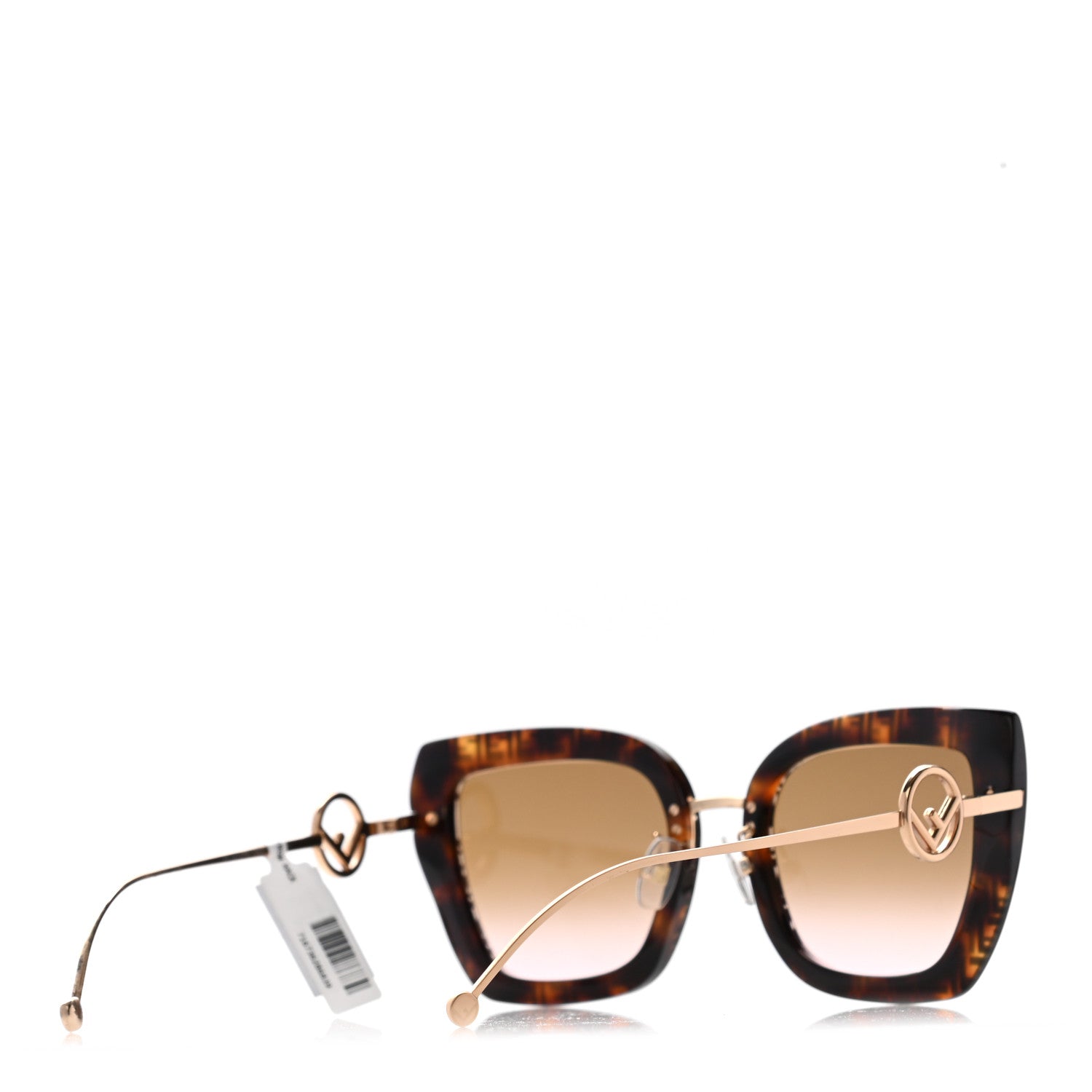 Fendi Acetate Metal F is Fendi FF Square Cat Eye Sunglasses FF 0424/F/S Havana 4 of 7