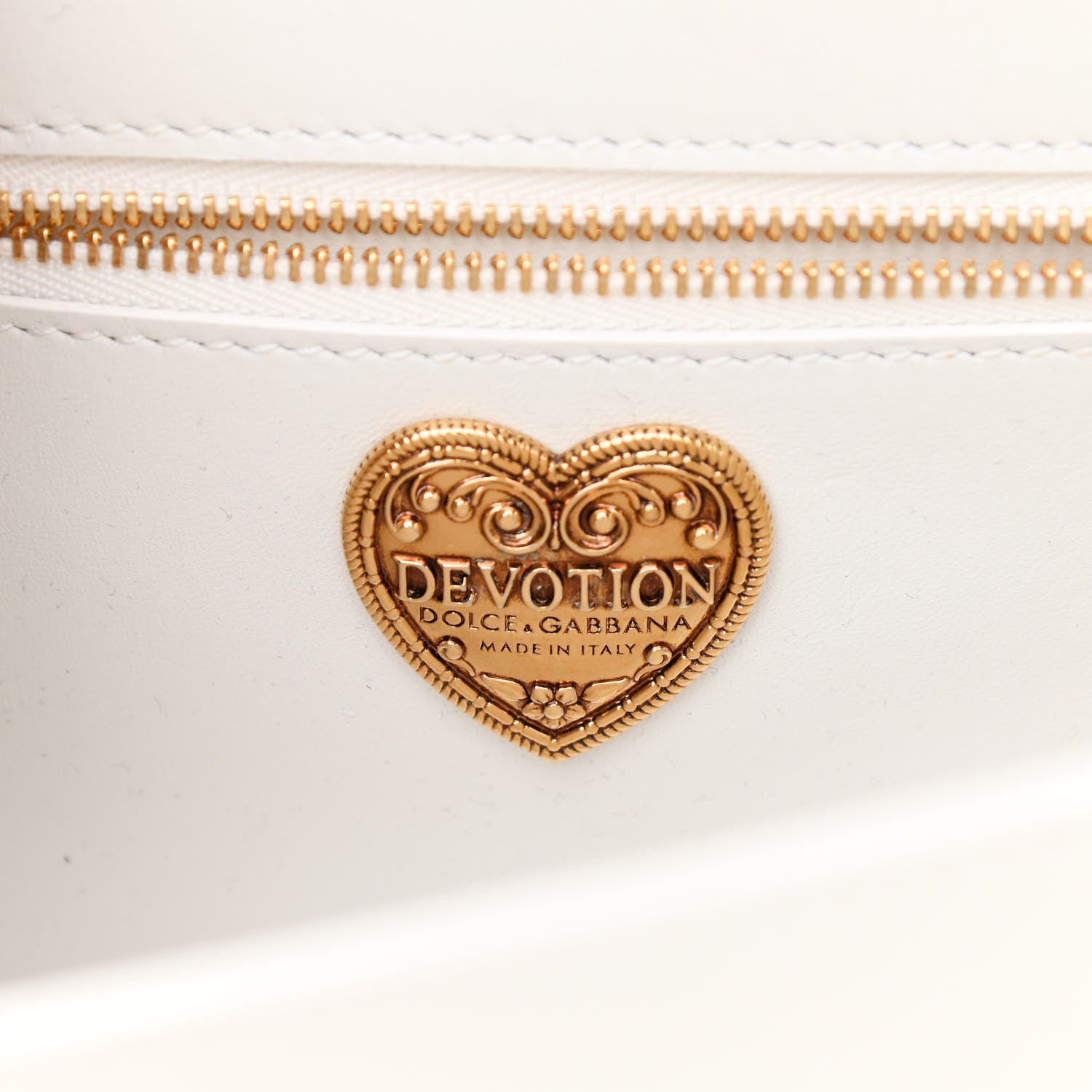 Dolce & Gabbana Calfskin Medium Devotion Crossbody Bag White 6 of 8