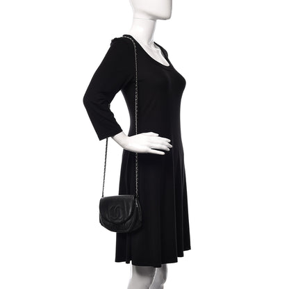 Chanel Caviar Half Moon Wallet On Chain WOC Black 2 of 11
