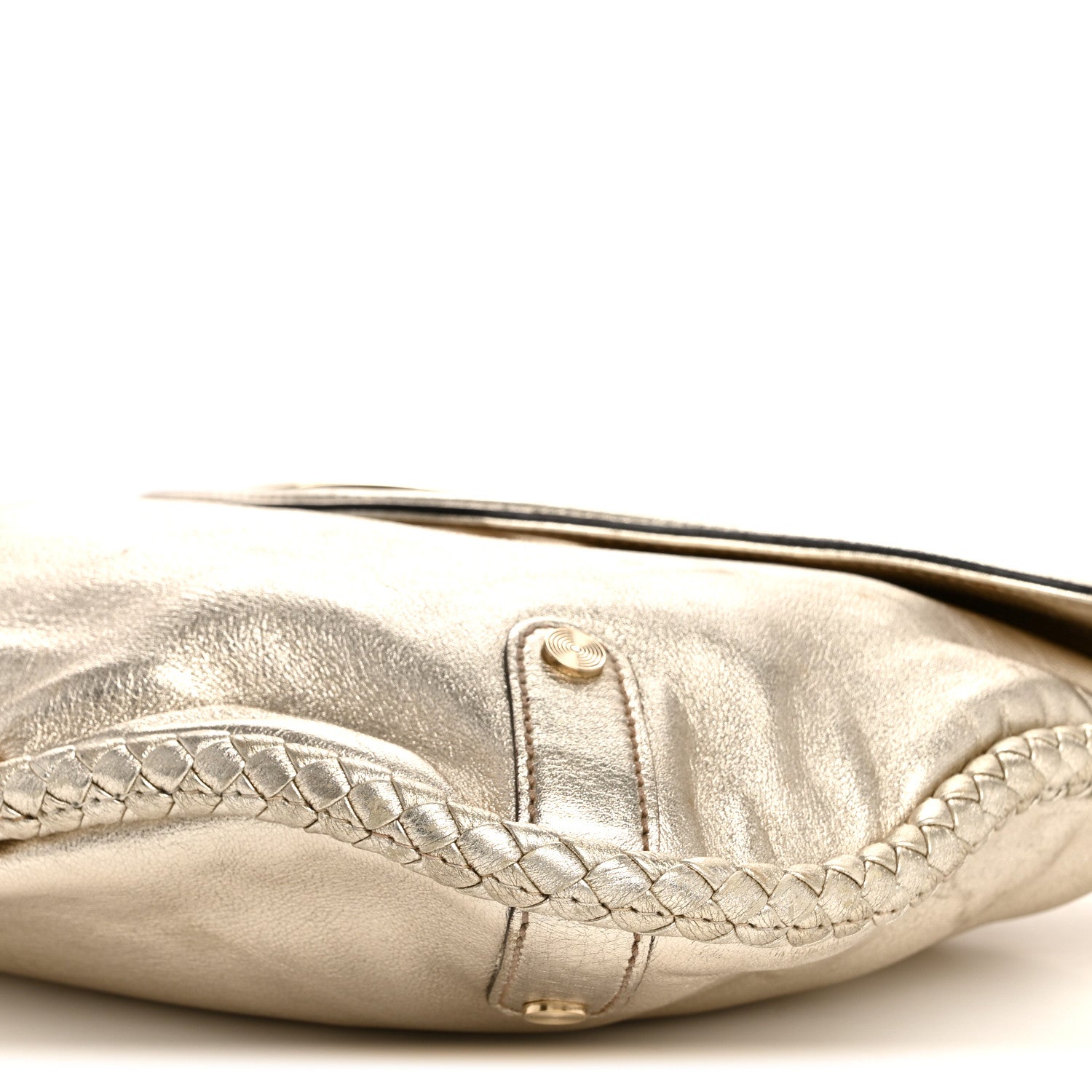 Gucci Metallic Calfskin Medium Britt Tassel Shoulder Bag Platinum 10 of 11