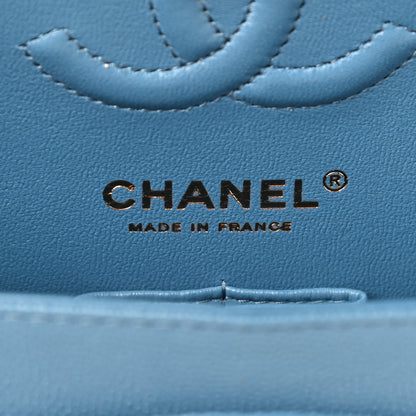 Chanel Caviar Quilted Small Double Flap Blue 8 of 9