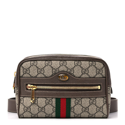 Gucci GG Supreme Monogram Web Small Ophidia Belt Bag 95 38 Dark Brown 1 of 9