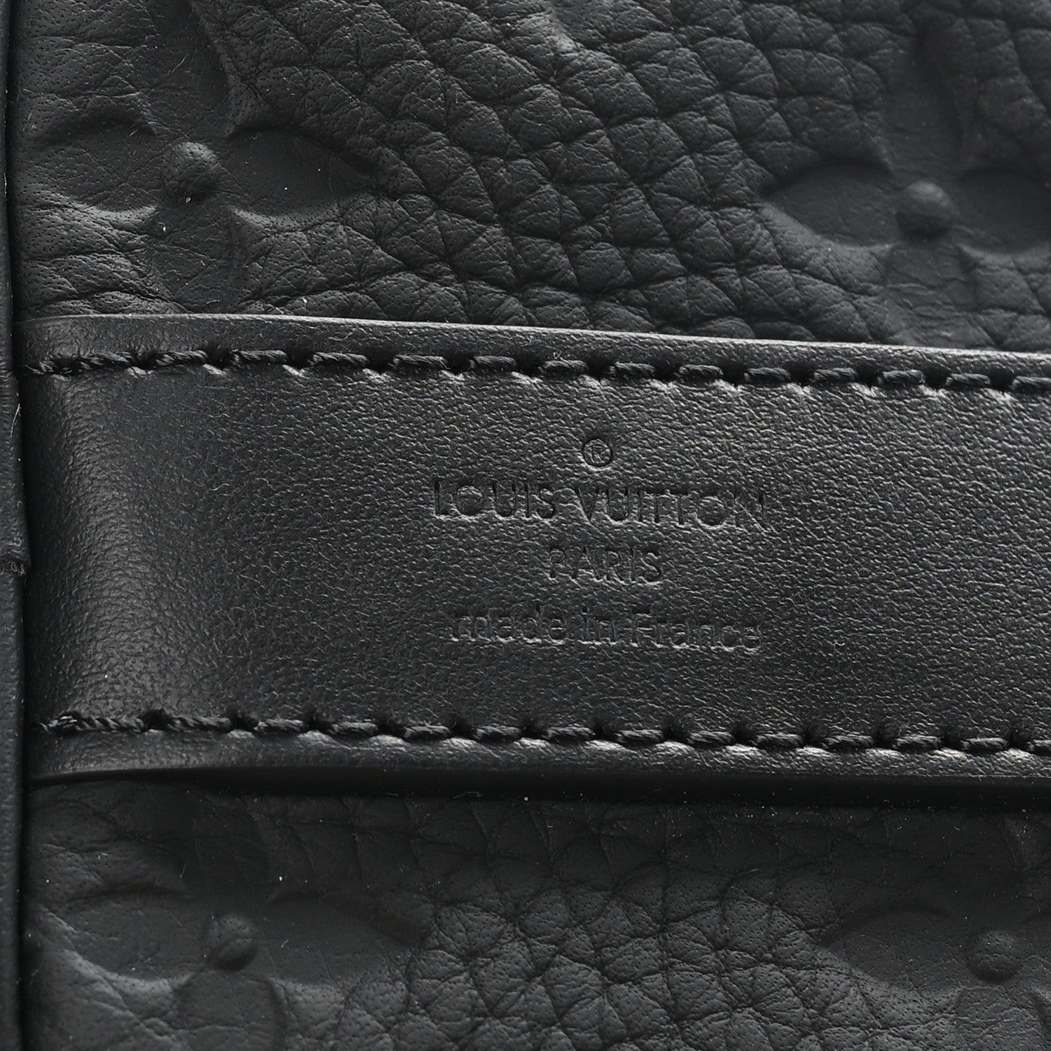 Louis Vuitton Monogram Taurillon Keepall Bandouliere 25 Black 6 of 9