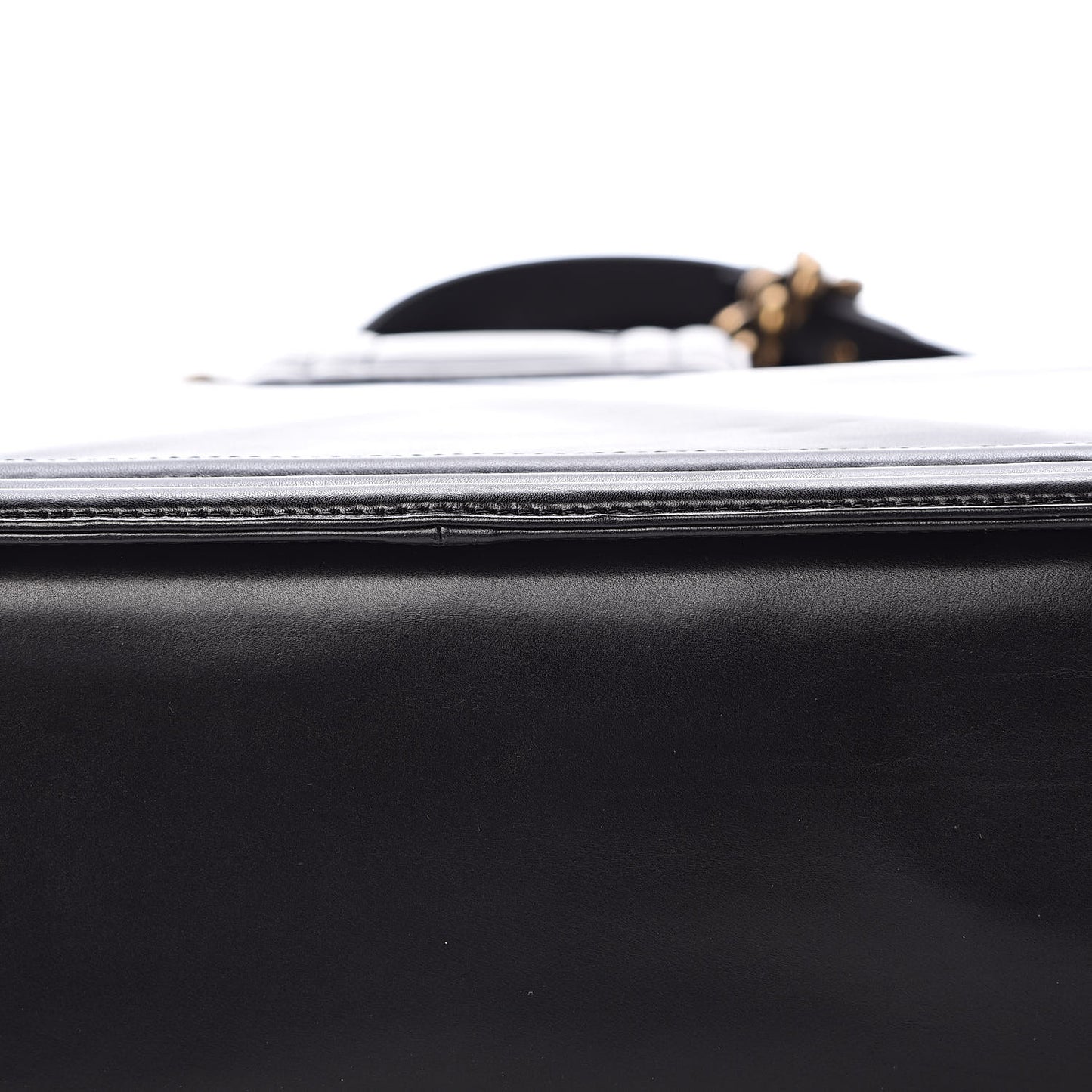 Glazed Calfskin Boy Tote Black