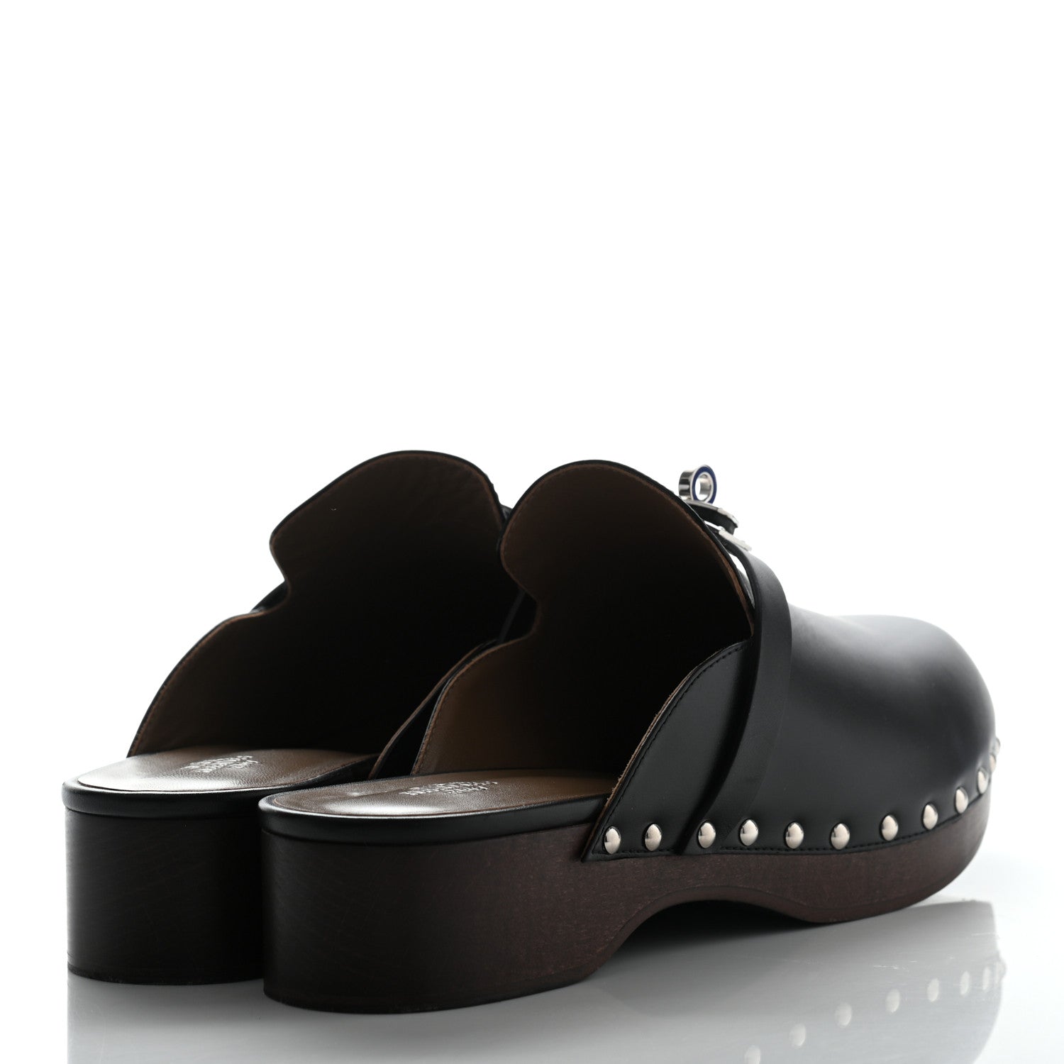 Hermes Calfskin Carlotta Mules 40 Black 4 of 10