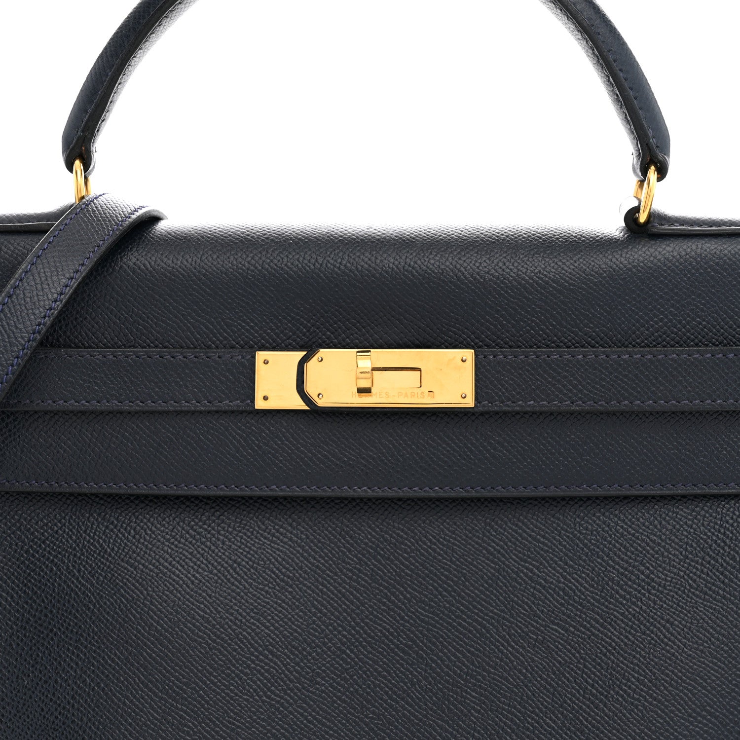 Hermes Courchevel Kelly Retourne 32 Bleu Indigo 8 of 11
