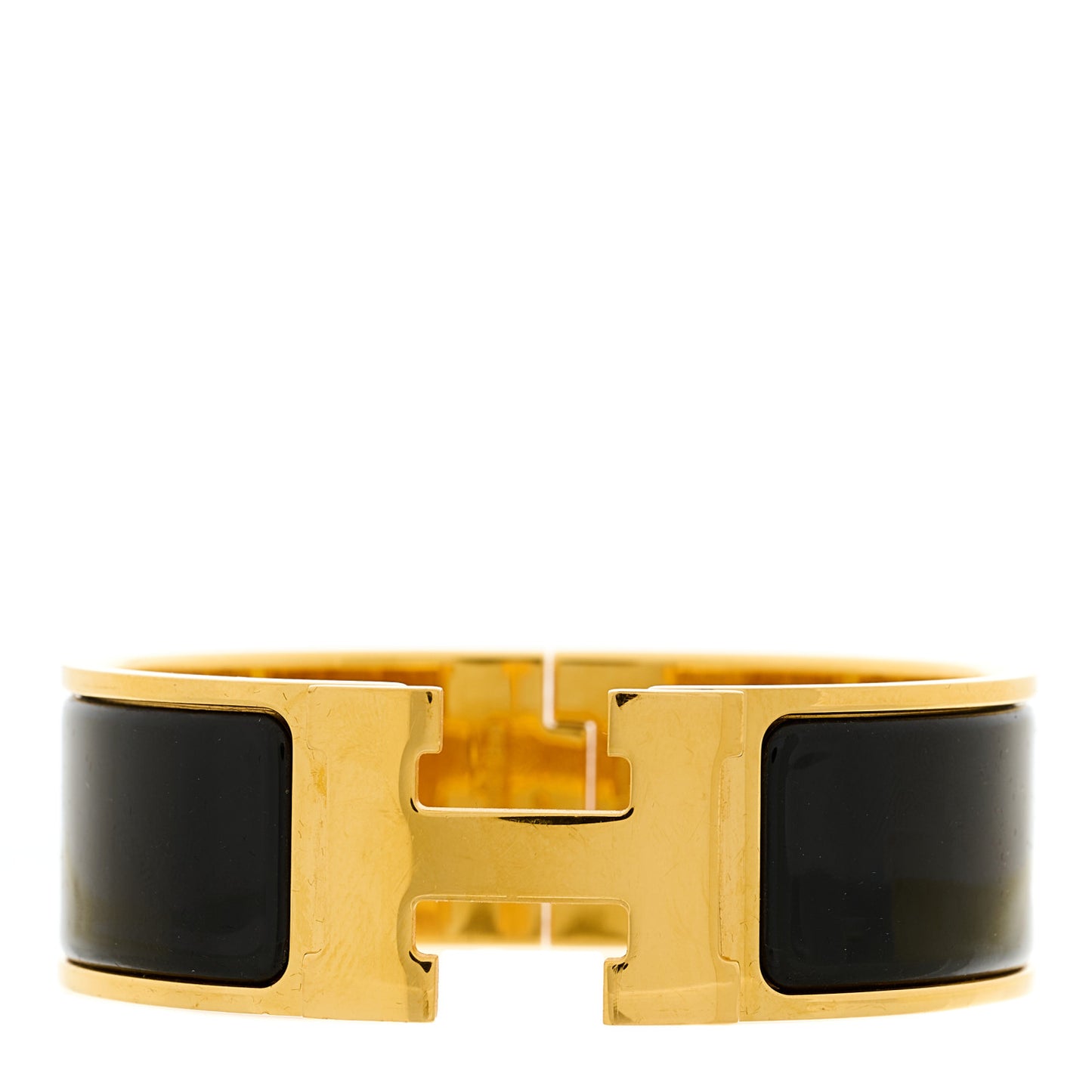 Enamel Wide Clic Clac H Bracelet PM Black