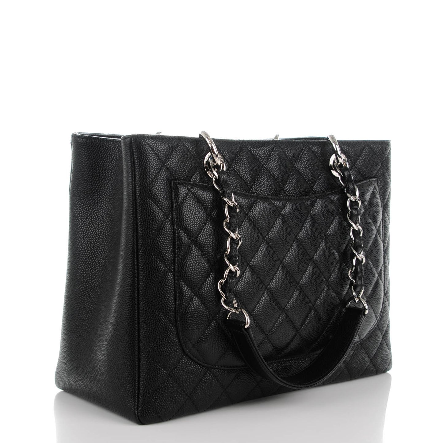 Caviar Quilted Grand Shopping Tote GST Black