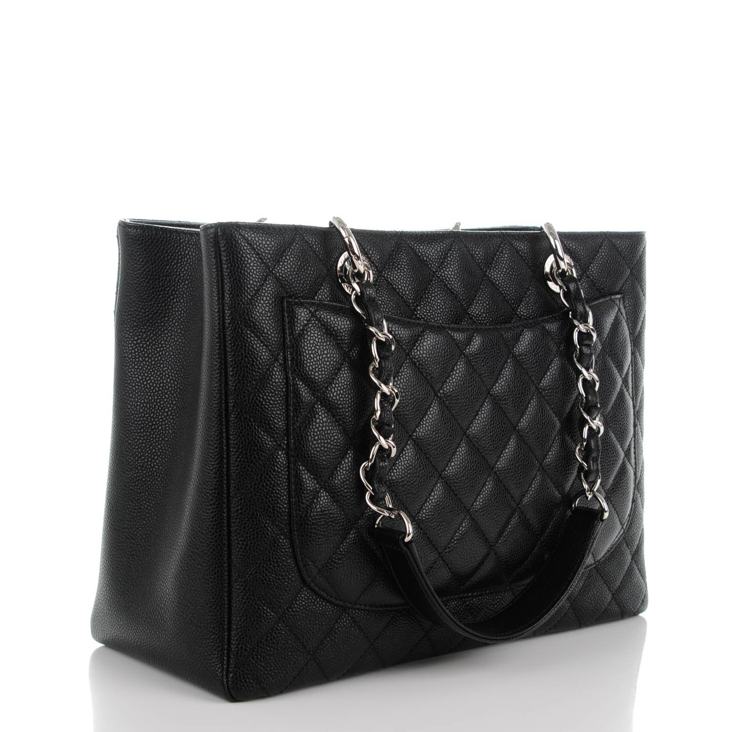 Chanel Caviar Quilted Grand Shopping Tote GST Black 3 of 7
