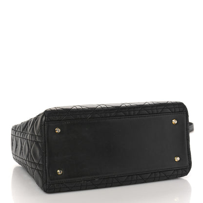 Christian Dior Lambskin Cannage Medium Lady Dior Black 4 of 11