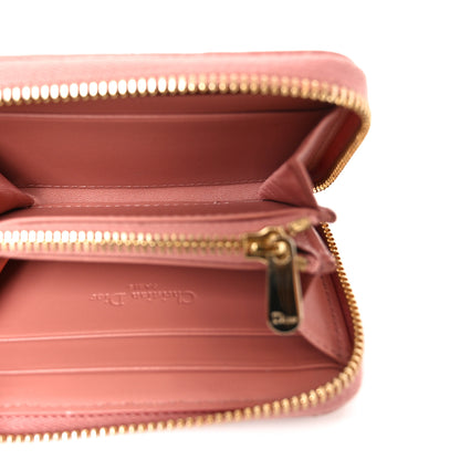 Christian Dior Lambskin Cannage Small Lady Dior Voyageur Coin Purse Rose Des Vents 5 of 7
